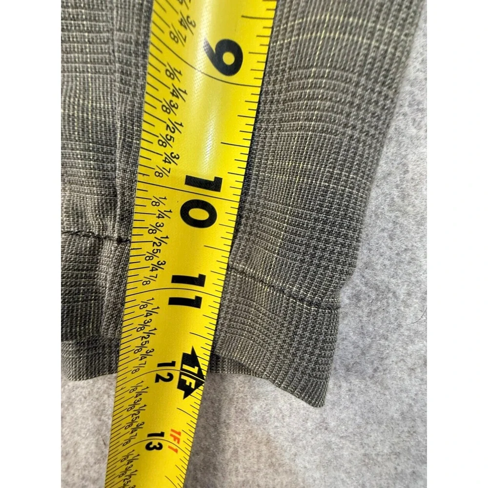 Anchor Blue Mens Cargo Shorts 34 Olive Green Plaid Flat Front Cotton Blend V-009